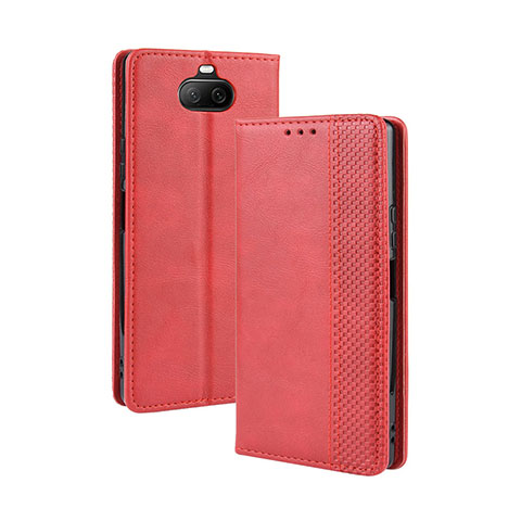 Handytasche Stand Schutzhülle Flip Leder Hülle BY4 für Sony Xperia 8 Lite Rot