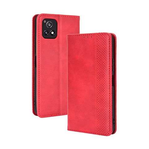 Handytasche Stand Schutzhülle Flip Leder Hülle BY4 für Vivo iQOO U3 5G Rot