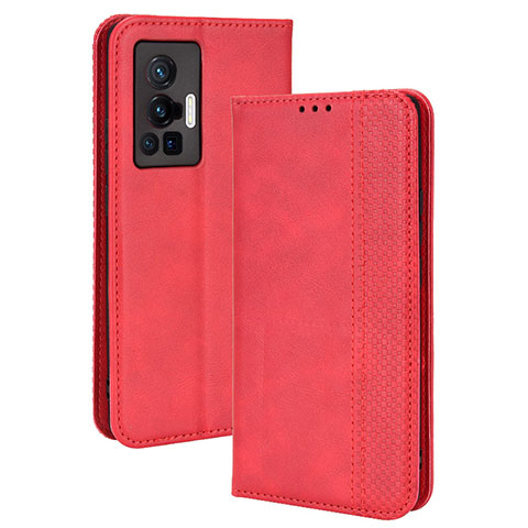 Handytasche Stand Schutzhülle Flip Leder Hülle BY4 für Vivo X70 Pro 5G Rot