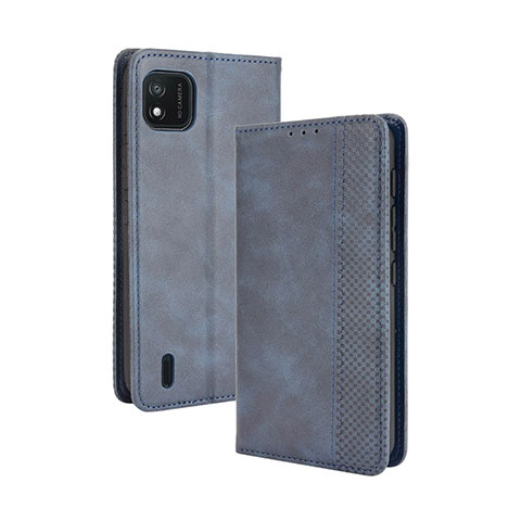 Handytasche Stand Schutzhülle Flip Leder Hülle BY4 für Wiko Y62 Blau