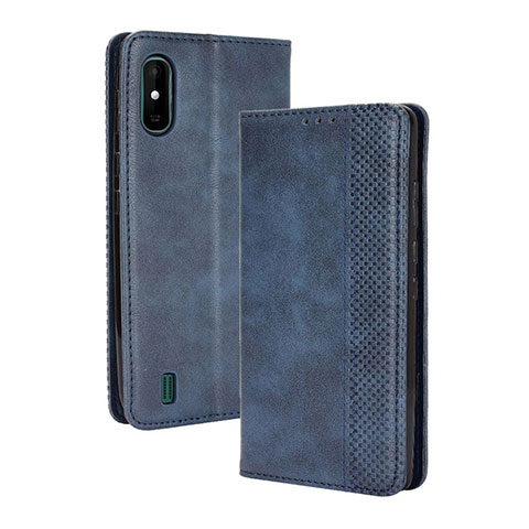 Handytasche Stand Schutzhülle Flip Leder Hülle BY4 für Wiko Y81 Blau