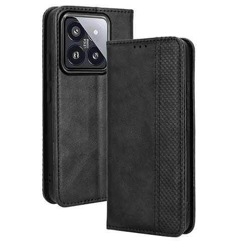 Handytasche Stand Schutzhülle Flip Leder Hülle BY4 für Xiaomi Mi 14 5G Schwarz