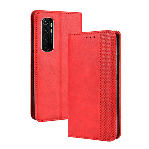 Handytasche Stand Schutzhülle Flip Leder Hülle BY4 für Xiaomi Mi Note 10 Lite Rot