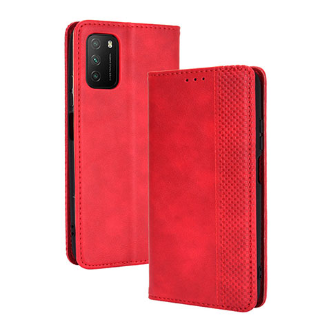 Handytasche Stand Schutzhülle Flip Leder Hülle BY4 für Xiaomi Poco M3 Rot