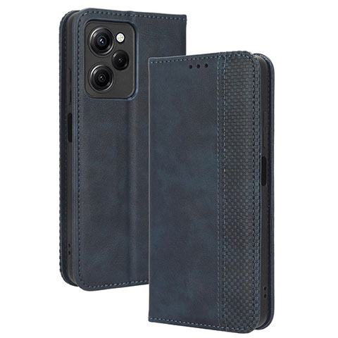 Handytasche Stand Schutzhülle Flip Leder Hülle BY4 für Xiaomi Poco X5 Pro 5G Blau