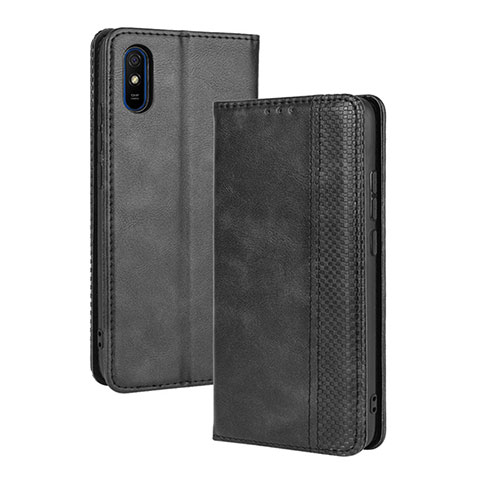 Handytasche Stand Schutzhülle Flip Leder Hülle BY4 für Xiaomi Redmi 9i Schwarz