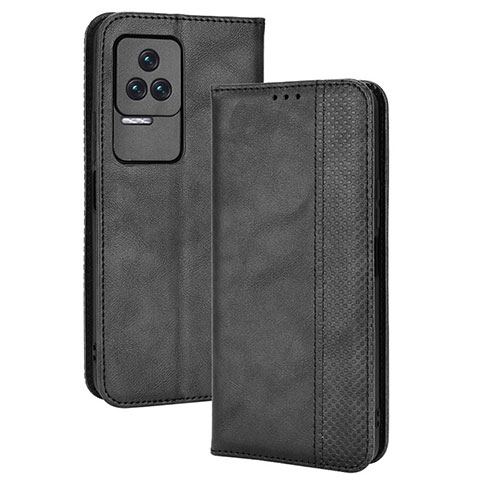 Handytasche Stand Schutzhülle Flip Leder Hülle BY4 für Xiaomi Redmi K50 5G Schwarz