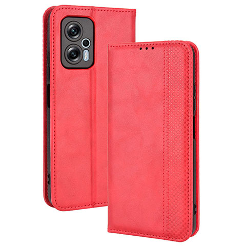 Handytasche Stand Schutzhülle Flip Leder Hülle BY4 für Xiaomi Redmi K50i 5G Rot