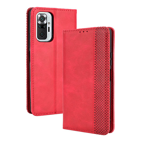 Handytasche Stand Schutzhülle Flip Leder Hülle BY4 für Xiaomi Redmi Note 10 Pro 4G Rot