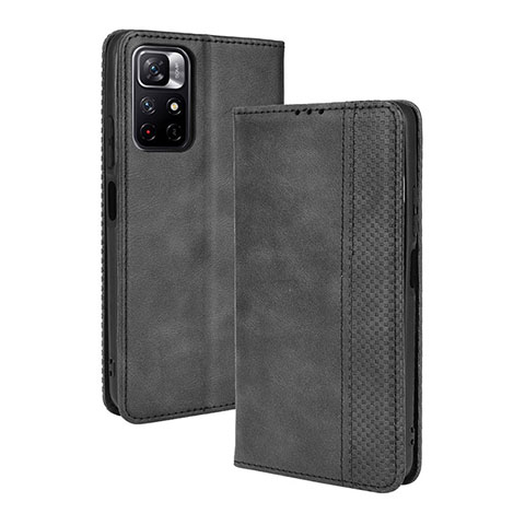 Handytasche Stand Schutzhülle Flip Leder Hülle BY4 für Xiaomi Redmi Note 11 5G Schwarz