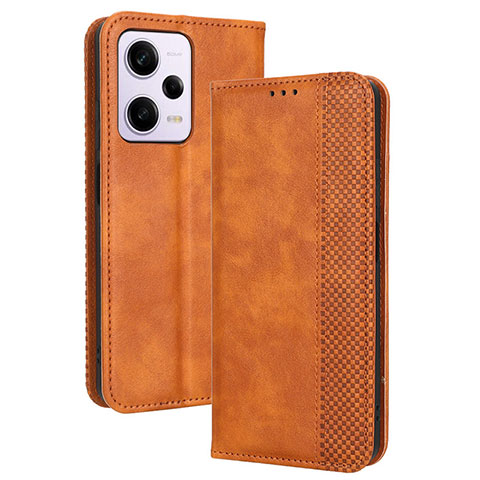 Handytasche Stand Schutzhülle Flip Leder Hülle BY4 für Xiaomi Redmi Note 12 Explorer Braun