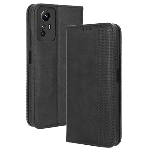 Handytasche Stand Schutzhülle Flip Leder Hülle BY4 für Xiaomi Redmi Note 12S Schwarz