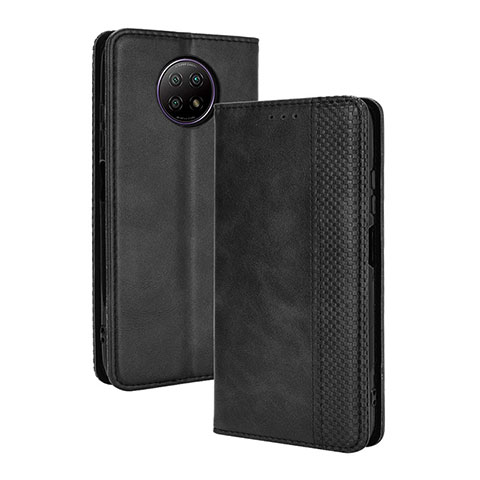 Handytasche Stand Schutzhülle Flip Leder Hülle BY4 für Xiaomi Redmi Note 9 5G Schwarz