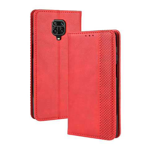 Handytasche Stand Schutzhülle Flip Leder Hülle BY4 für Xiaomi Redmi Note 9 Pro Max Rot