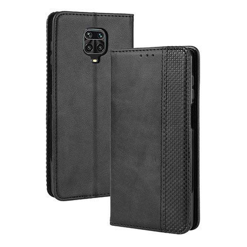 Handytasche Stand Schutzhülle Flip Leder Hülle BY4 für Xiaomi Redmi Note 9S Schwarz