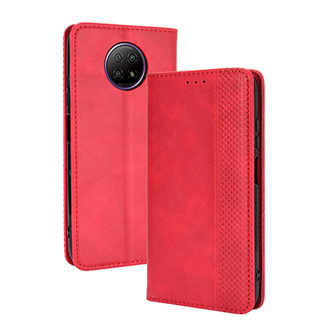 Handytasche Stand Schutzhülle Flip Leder Hülle BY4 für Xiaomi Redmi Note 9T 5G Rot