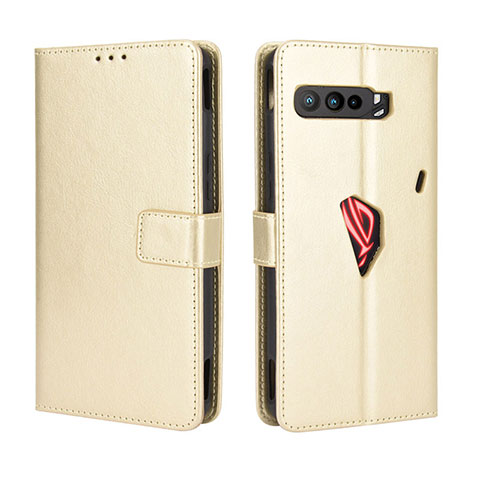 Handytasche Stand Schutzhülle Flip Leder Hülle BY5 für Asus ROG Phone 3 Strix ZS661KS Gold