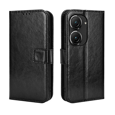 Handytasche Stand Schutzhülle Flip Leder Hülle BY5 für Asus Zenfone 9 Schwarz