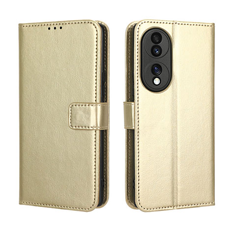 Handytasche Stand Schutzhülle Flip Leder Hülle BY5 für Huawei Honor 70 5G Gold