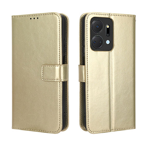 Handytasche Stand Schutzhülle Flip Leder Hülle BY5 für Huawei Honor X7a Gold