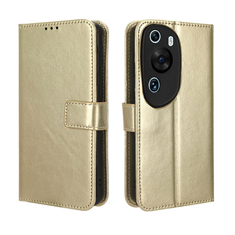 Handytasche Stand Schutzhülle Flip Leder Hülle BY5 für Huawei P60 Art Gold