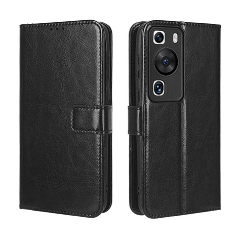 Handytasche Stand Schutzhülle Flip Leder Hülle BY5 für Huawei P60 Pro Schwarz