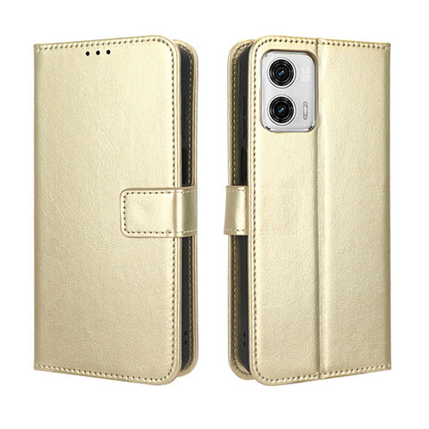 Handytasche Stand Schutzhülle Flip Leder Hülle BY5 für Motorola Moto G53 5G Gold