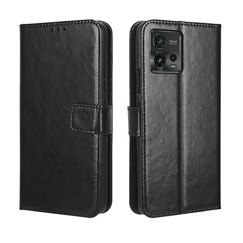 Handytasche Stand Schutzhülle Flip Leder Hülle BY5 für Motorola Moto G72 Schwarz