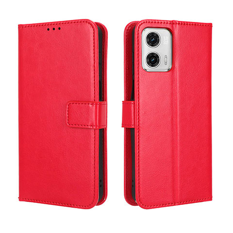 Handytasche Stand Schutzhülle Flip Leder Hülle BY5 für Motorola Moto G73 5G Rot