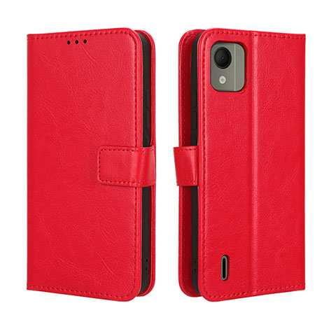 Handytasche Stand Schutzhülle Flip Leder Hülle BY5 für Nokia C110 Rot