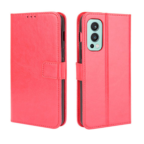 Handytasche Stand Schutzhülle Flip Leder Hülle BY5 für OnePlus Nord 2 5G Rot