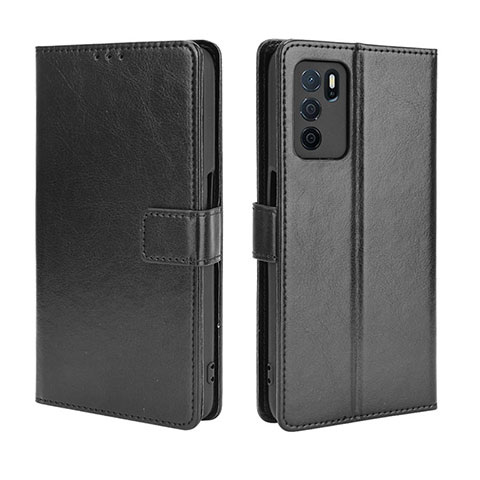 Handytasche Stand Schutzhülle Flip Leder Hülle BY5 für Oppo A16s Schwarz