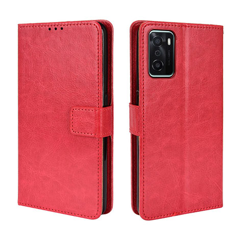 Handytasche Stand Schutzhülle Flip Leder Hülle BY5 für Oppo A55S 5G Rot