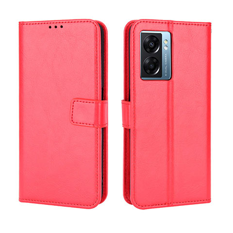 Handytasche Stand Schutzhülle Flip Leder Hülle BY5 für Oppo A77 5G Rot