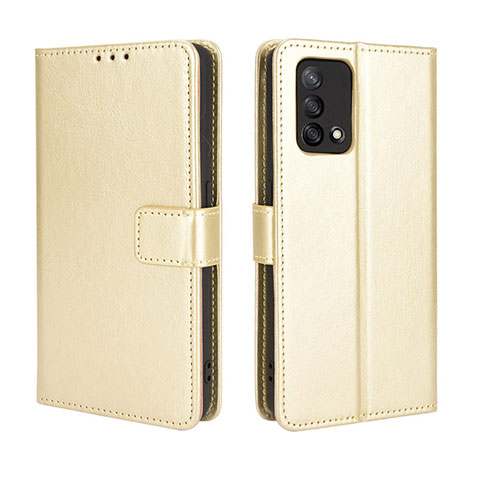 Handytasche Stand Schutzhülle Flip Leder Hülle BY5 für Oppo A95 4G Gold