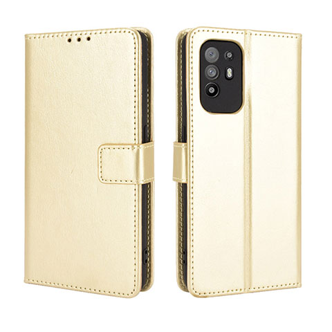 Handytasche Stand Schutzhülle Flip Leder Hülle BY5 für Oppo A95 5G Gold