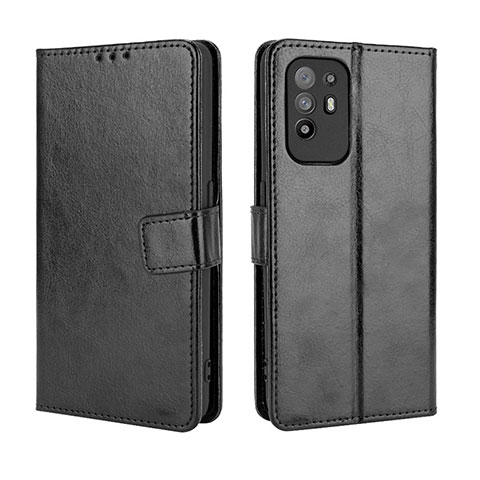 Handytasche Stand Schutzhülle Flip Leder Hülle BY5 für Oppo A95 5G Schwarz