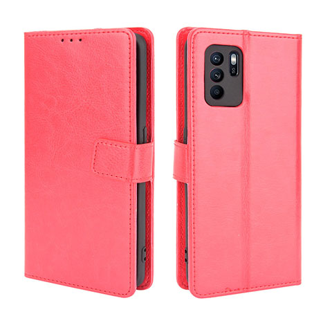 Handytasche Stand Schutzhülle Flip Leder Hülle BY5 für Oppo Reno6 Z 5G Rot