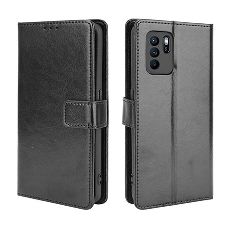 Handytasche Stand Schutzhülle Flip Leder Hülle BY5 für Oppo Reno6 Z 5G Schwarz