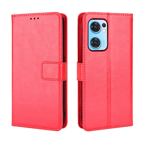 Handytasche Stand Schutzhülle Flip Leder Hülle BY5 für Oppo Reno7 5G Rot