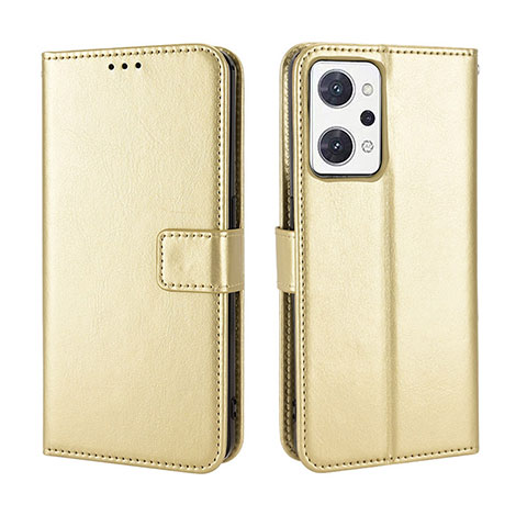 Handytasche Stand Schutzhülle Flip Leder Hülle BY5 für Oppo Reno7 A Gold