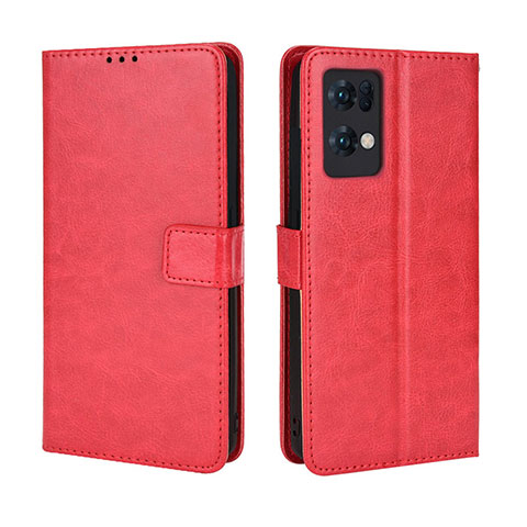 Handytasche Stand Schutzhülle Flip Leder Hülle BY5 für Oppo Reno7 Pro 5G Rot