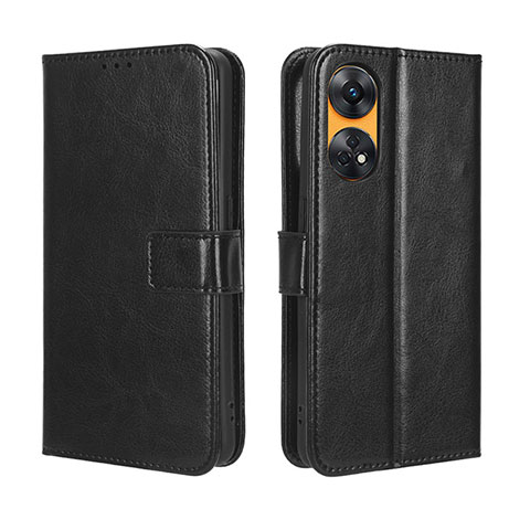 Handytasche Stand Schutzhülle Flip Leder Hülle BY5 für Oppo Reno8 T 4G Schwarz