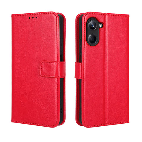 Handytasche Stand Schutzhülle Flip Leder Hülle BY5 für Realme 10 4G Rot