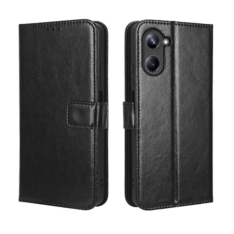 Handytasche Stand Schutzhülle Flip Leder Hülle BY5 für Realme 10 Pro 5G Schwarz