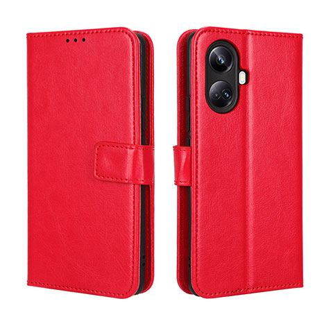 Handytasche Stand Schutzhülle Flip Leder Hülle BY5 für Realme 10 Pro+ Plus 5G Rot