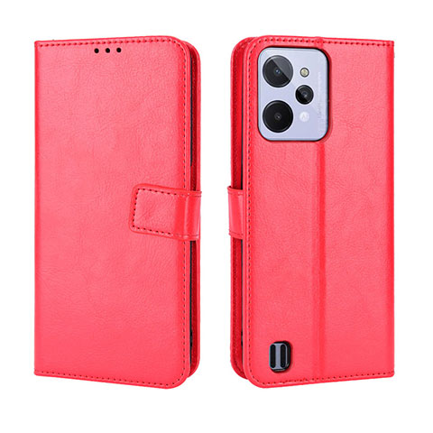 Handytasche Stand Schutzhülle Flip Leder Hülle BY5 für Realme C31 Rot