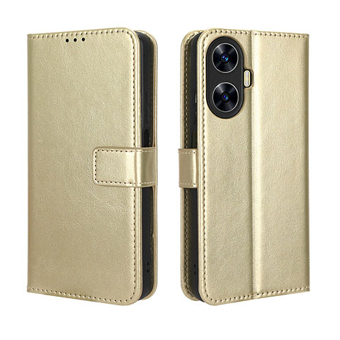 Handytasche Stand Schutzhülle Flip Leder Hülle BY5 für Realme C55 Gold