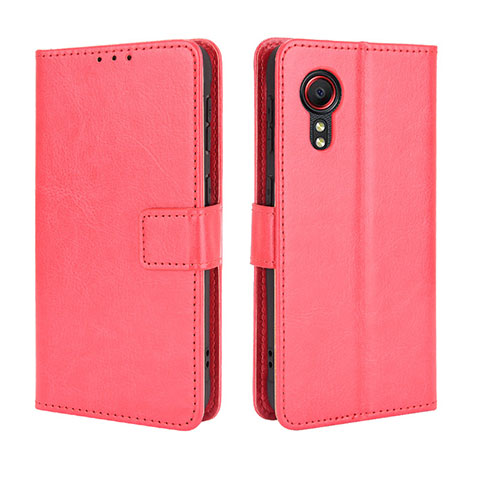 Handytasche Stand Schutzhülle Flip Leder Hülle BY5 für Samsung Galaxy XCover 5 SM-G525F Rot