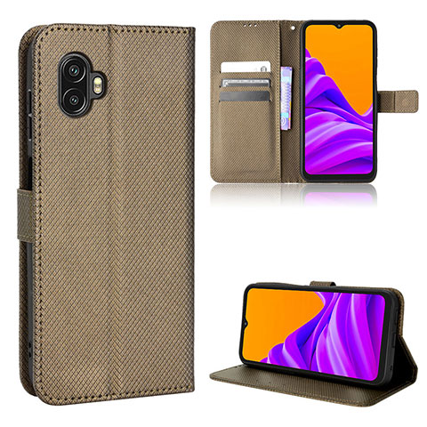 Handytasche Stand Schutzhülle Flip Leder Hülle BY5 für Samsung Galaxy XCover 6 Pro 5G Braun